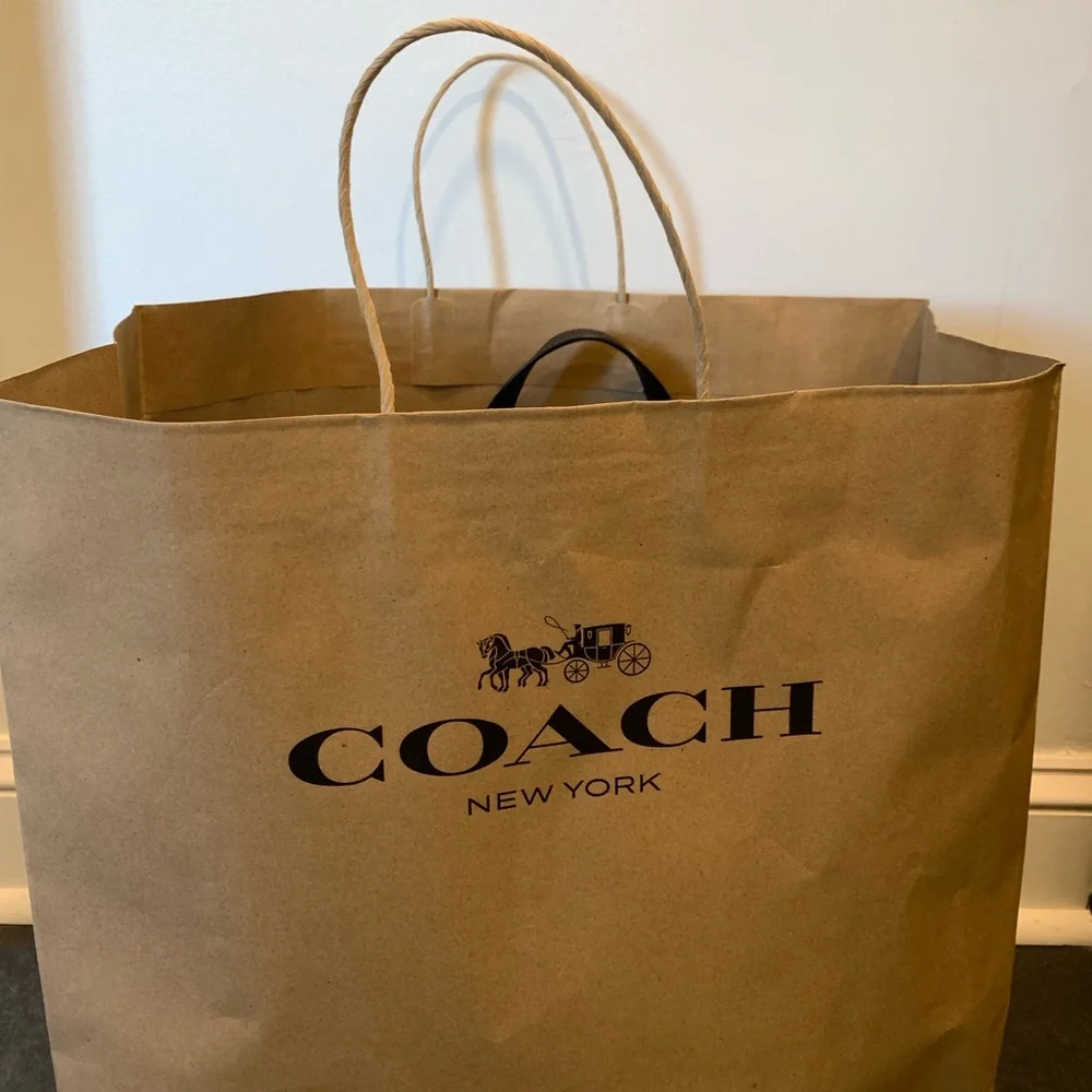 Coach Black Leather Tote Bag